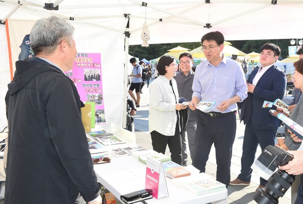 지난달 11일 중계동 등나무 근린공원에서 개최한 2019 사회적경제 한마당 행사(사진=노원구)