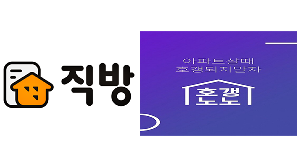 호갱노노는 모회사인 직방까지 넘볼 정도로 상승세가 매섭다. 모바일인덱스에 따르면 지난달 기준 호갱노노 이용자 수는 73만명으로, 직방(71만명)보다 2만명 많았다. 사진=각사 제공