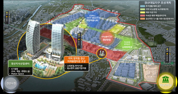 경산 대임지구 및 미래융합타운 조감도/사진=경북도 제공