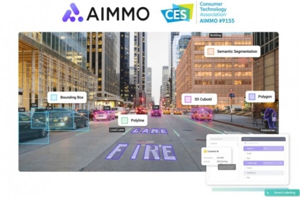 에이모는 지난 3일 126억원 규모의 시리즈A 투자 유치에 성공했다. 지난 5~ 8일 미국 라스베거스에서 열린 CES 2022에서 에이모가 시연한 AI 스마트 라벨링 기술./ 사진=에이모 제공