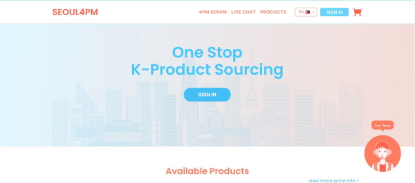 SEOUL4PM 해외 현지 맞춤형 B2B(Business to Business) 이커머스 플랫폼을 운영하는 메이코더스. SEOUL4PM 홈페이지./ 사진=메이코더스  제공