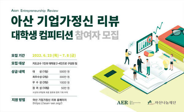 /사진=아산나눔재단 아산 기업가정신 리뷰 대학생 컴피티션 포스터 