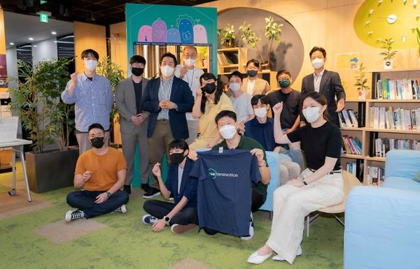 트루 이노베이션 을지로랩에서 열린 오리엔테이션에 참가한 14개 스타트업의 모습/사진제공=SKT