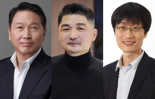 최태원 SK 대표이사 회장, 김범수 카카오 이사회 의장, 이해진 네이버 GIO