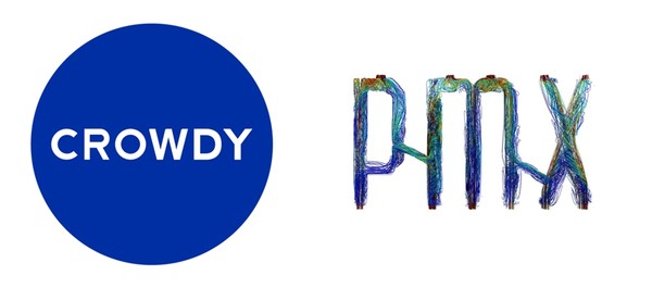 /사진=크라우디(CROWDY), 피맥스(PMX) 로고