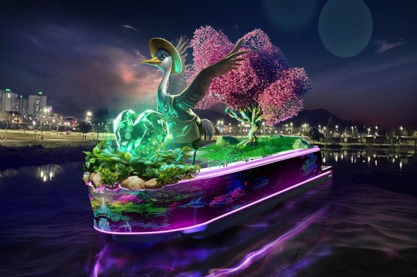 흑두루미 퍼레이드 배 조감도 / 사진 = 순천시