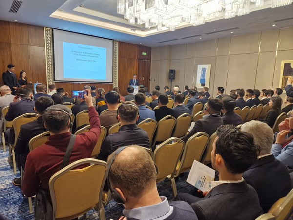 지난 1일부터 사흘간 카자흐스탄 수도 아스타나에서 대한무역투자진흥공사(KOTRA)와 항공안전기술원이 개최한 ‘한-카자흐 드론 로드쇼’ 현장의 모습. 사진=대한무역투자진흥공사