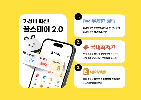 개편된 꿀스테이 2.0 화면 모습 /사진=파인스테이 제공 