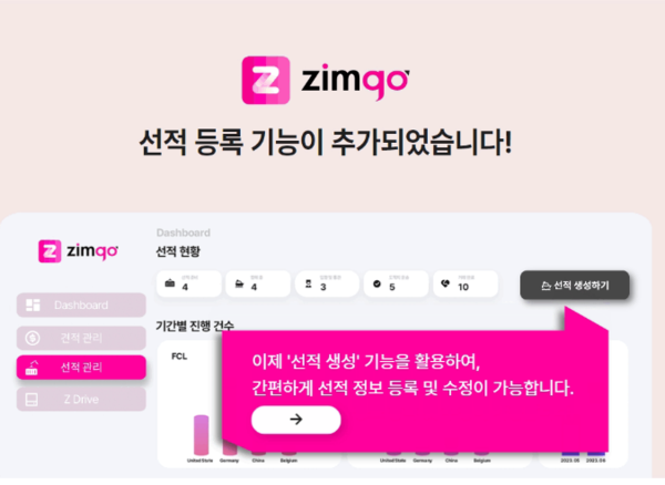 트레드링스, '선적 등록' 기능 추가...견적을 받지 않고도 'ZimGo' 통해 더 편리하게 수출입 업무 진행 '주목'