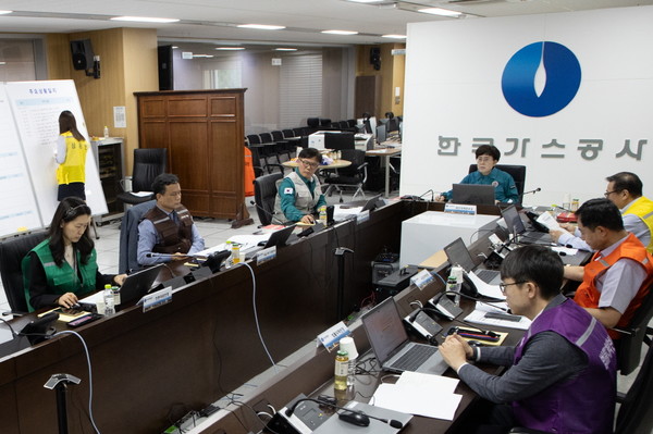 지난 29일 한국가스공사 삼척LNG기지에서 진행된 '2024년 재난대응 안전한국훈련' 현장의 모습. 사진=한국가스공사 제공