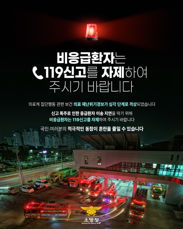 비응급환자 119신고 자제 당부 / 사진 = 진도소방서