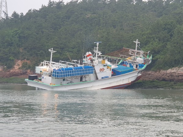 좌초선박 / 사진 = 목포해양경찰