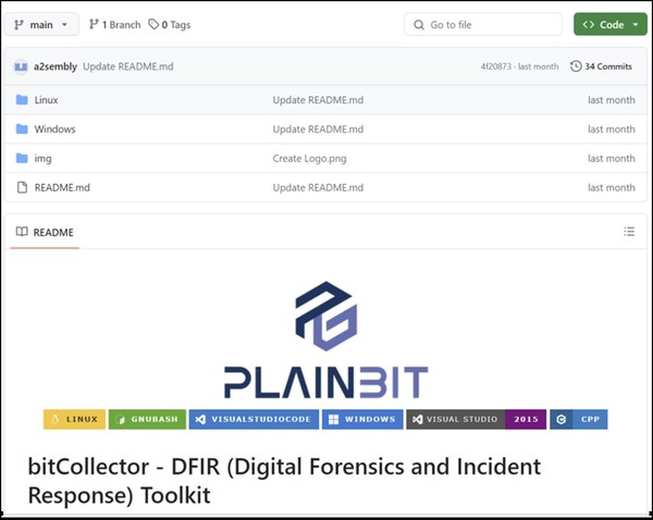 플레인비트, 리눅스용 침해사고 현장 대응 도구 공개/사진=리눅스 환경에서 활용 가능한 침해사고 데이터 수집 도구 ‘비트콜렉터’는 현재 깃허브에서 누구나 무료로 다운로드 받을 수 있다.