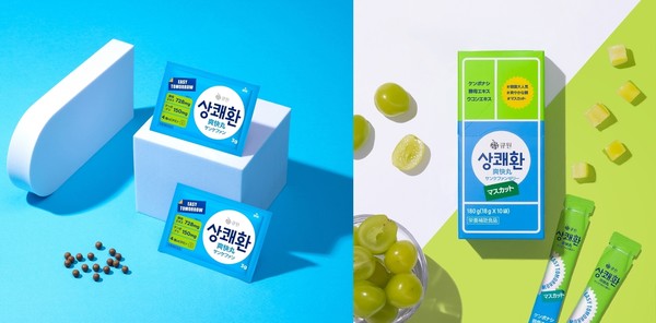 숙취해소 제품 상쾌환과 상쾌한 스틱 샤인머스캣맛/ 사진=삼양사