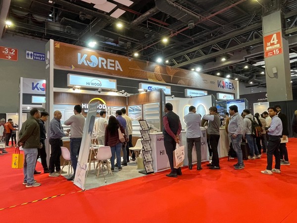 지난 12일부터 15일까지 인도 뉴델리에서 ‘2024 인도 델리 건축 전시회’에 마련된 한국관 현장의 모습. /사진=대한무역투자진흥공사