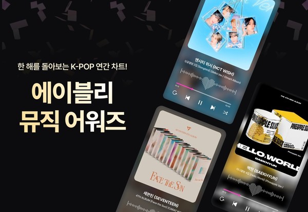 음반 판매량, 아티스트 및 팬덤 검색량 분석 기반 총결산, ‘에이블리 뮤직 어워즈’ 공개/사진=에에블리