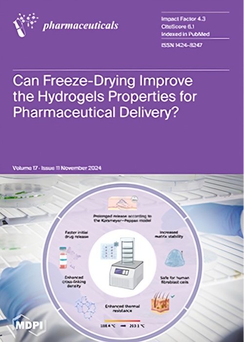 넥스모스의 ‘폐섬유증 동물모델 압타민C 효과’ 발표한 SCI급 국제학술지 파마슈티컬스(Pharmaceuticals) 표지사진/사진=넥스모스