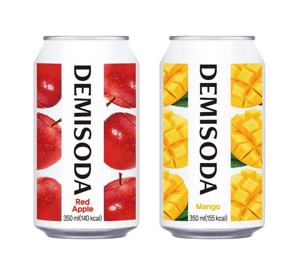   데미소다 레드애플ㆍ망고 패키지 리뉴얼 /사진=동아오츠카