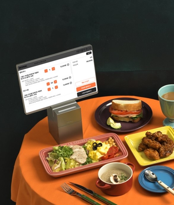 먼키의 무선올인원 테이블오더. /사진=먼키