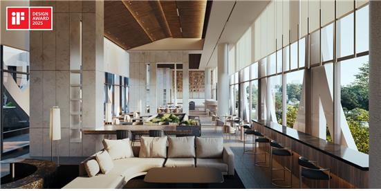 iF 디자인 어워드 본상을 받은 부산 블랑 써밋 74의 '45 워터스테이'/사진=대우건설