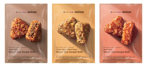 제일맞게컬리 현미곤약 주먹밥 3종 이미지/사진=CJ제일제당