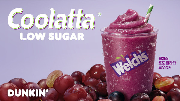 SPC 던킨, 웰치스 활용한 로우슈거 쿨라타 2종 출시/사진=SPC