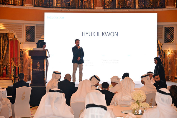 이오그라운드 권혁일 대표의 발표 모습/사진=로커스체인