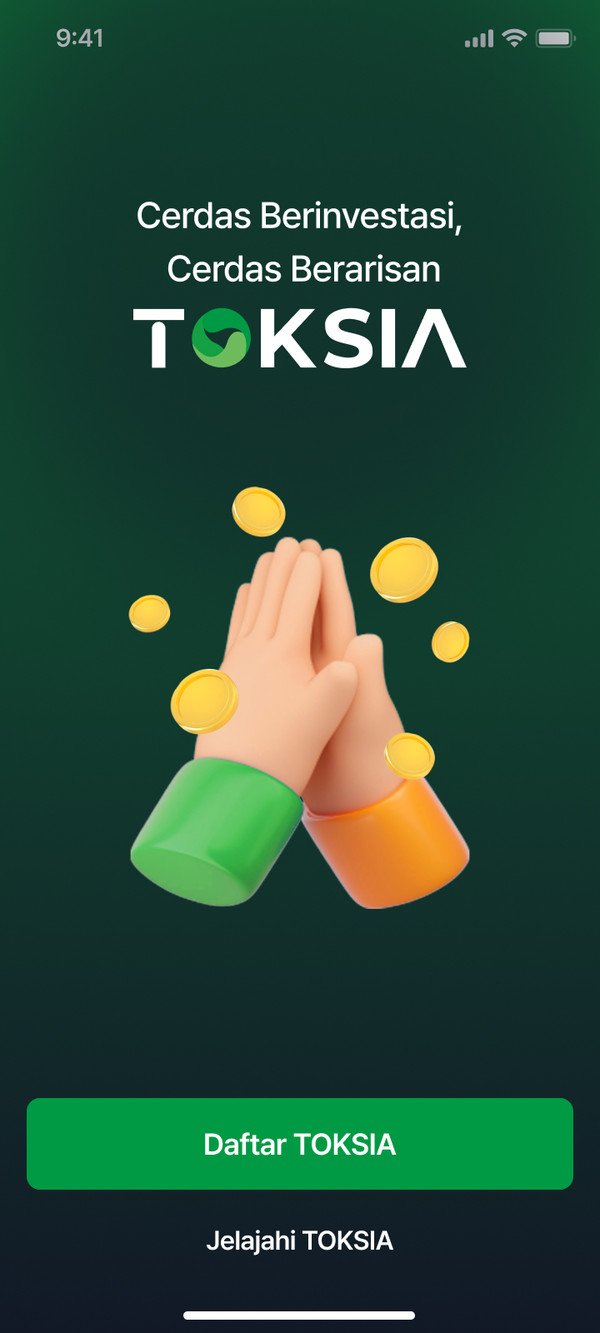 인도네시아 투자유치형 공동 플랫폼 톡시아(Toksia) 초기화면/사진=토큰아시아코리아