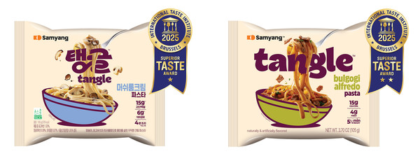 ▲ 프로틴 파스타 브랜드 ‘탱글’, 국제식음료품평회서 '우수 미각상' 수상/사진=삼양식품