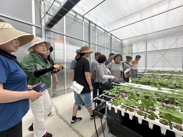 육묘포장 견학 (사진제공 = 함평군)