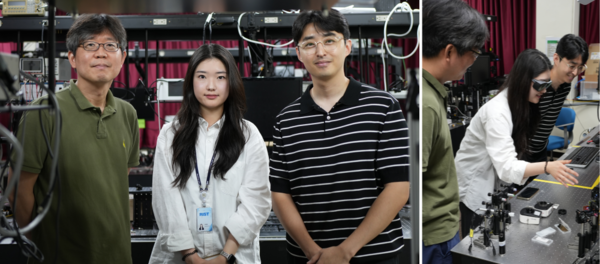 (왼쪽부터) 포스텍 노준석 교수와 강현정 연구원, 삼성리서치 윤정근 연구원/사진=삼성전자