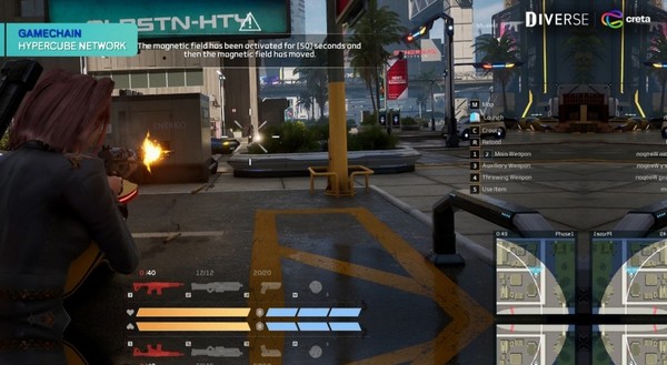 로커스 게임체인 네트워크로 구동되는 크레타 멀티버스의 배틀아레나/사진=로커스 게임체인