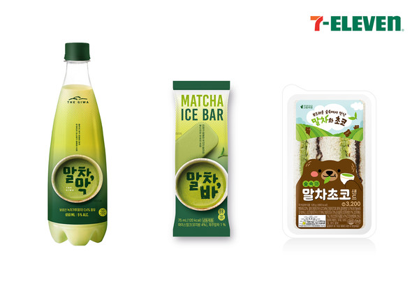 말차맛 막걸리, 아이스크림, 샌드위치/사진=세븐일레븐