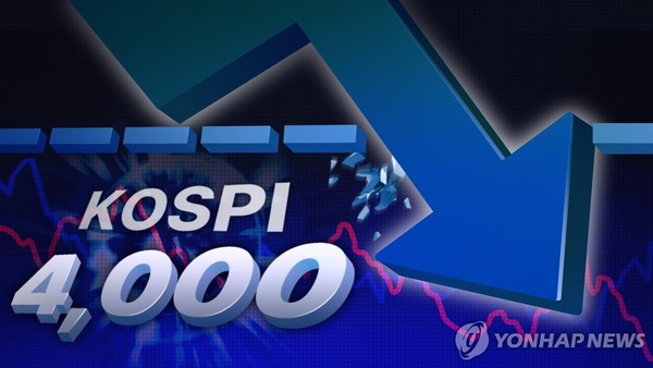 코스피 4,000 붕괴 (PG)/제작=김선영 일러스트