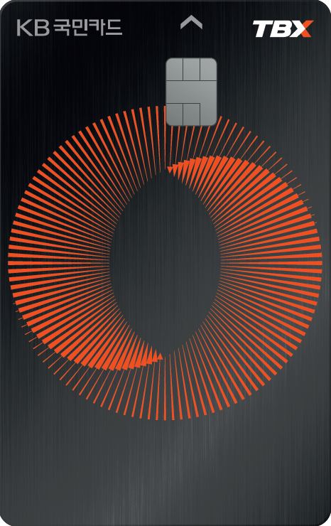 KB국민 TBX 카드 플레이트 이미지/사진=국민카드