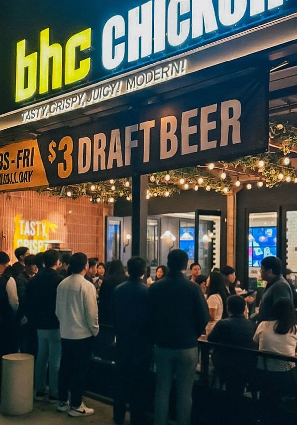 bhc 미국 직영 2호점 ‘채프먼 플라자점’ 전경/사진=bhc